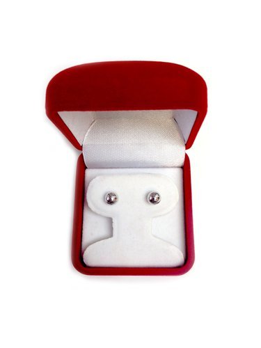 14K White Gold Ball Stud Earrings - JewelryAffairs
