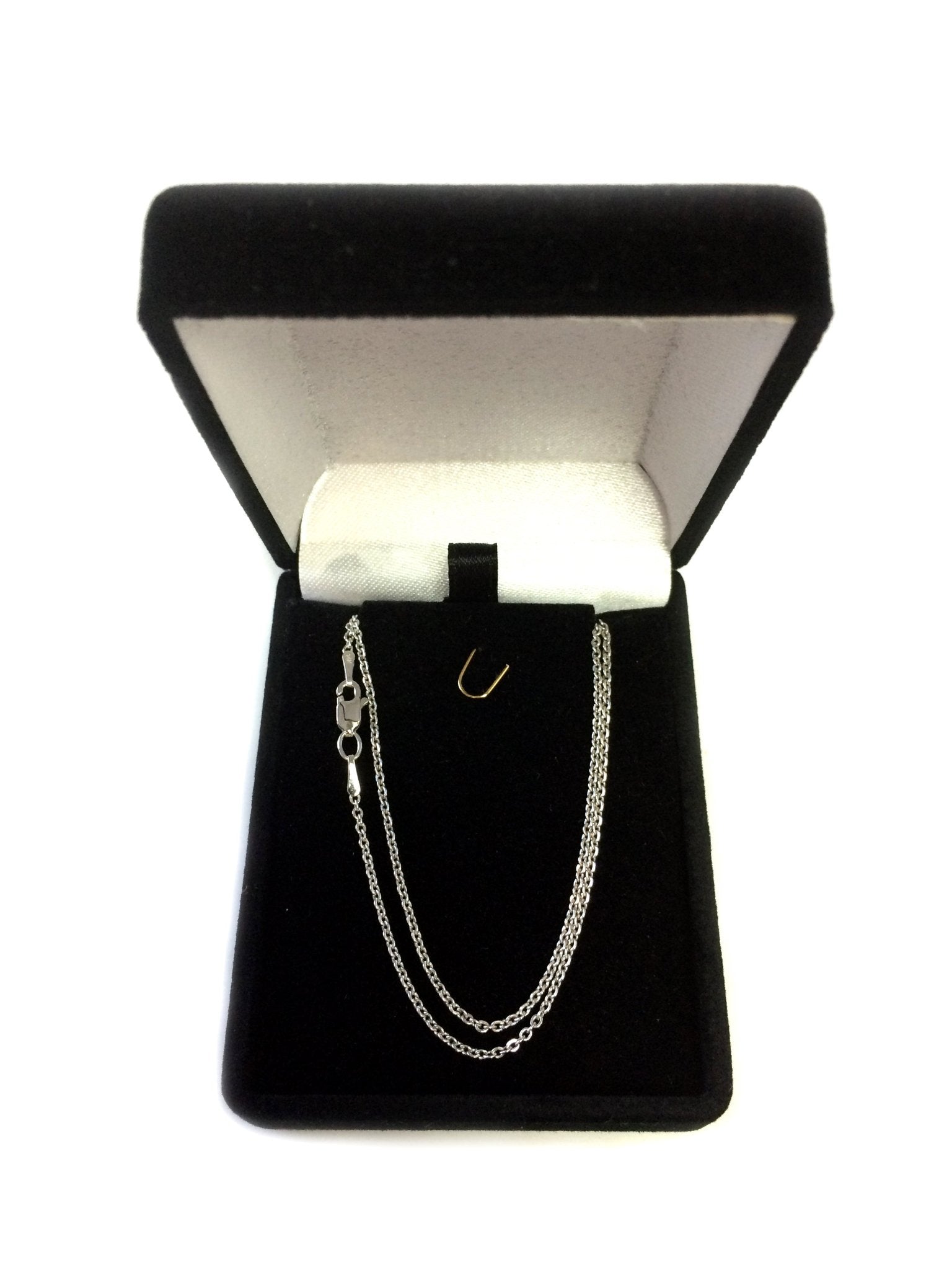 14k White Gold Forsantina Chain Necklace, 1.5mm - JewelryAffairs