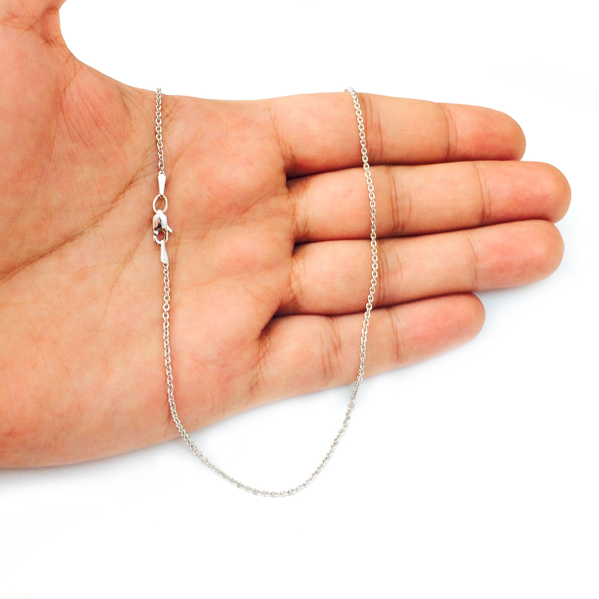 14k White Gold Forsantina Chain Necklace, 1.5mm - JewelryAffairs