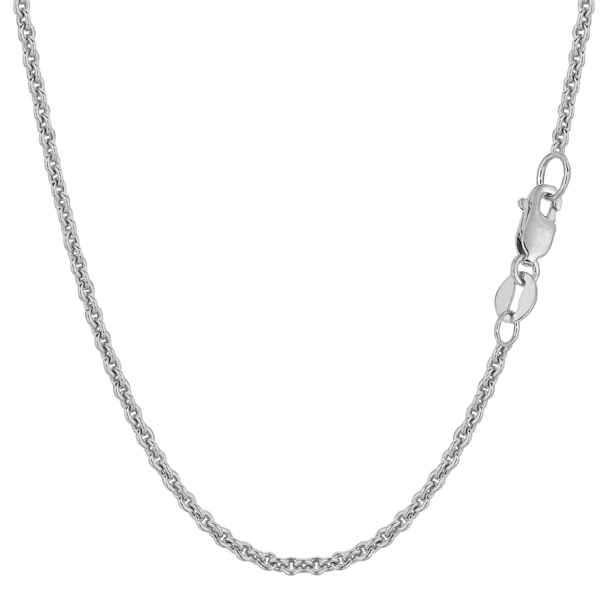 14k White Gold Forsantina Chain Necklace, 2.3mm - JewelryAffairs