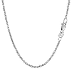 14k White Gold Forsantina Chain Necklace, 2.3mm - JewelryAffairs