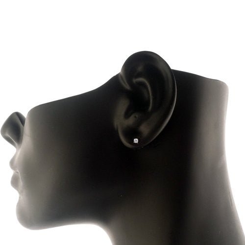 14k White Gold Round Diamond Stud Earrings (0.10 cttw H - I Color, VS2 Clarity) - JewelryAffairs