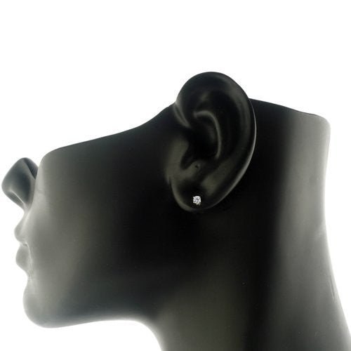 14k White Gold Round Diamond Stud Earrings (0.15 cttw F - G Color, SI2 Clarity) - JewelryAffairs