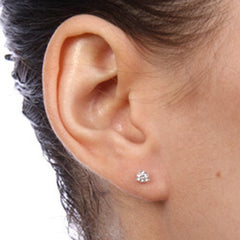 14k White Gold Round Diamond Stud Martini Earrings (0.25 cttw F - G Color, SI2 Clarity) - JewelryAffairs