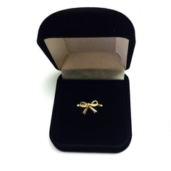 14K Yellow Gold Bow Design Ring, Size 7 - JewelryAffairs