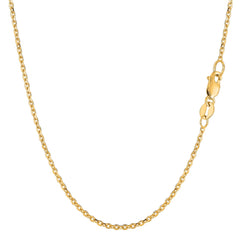 14k Yellow Gold Cable Link Chain Necklace, 1.5mm - JewelryAffairs