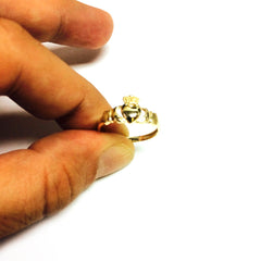 14k Yellow Gold Claddagh Ring