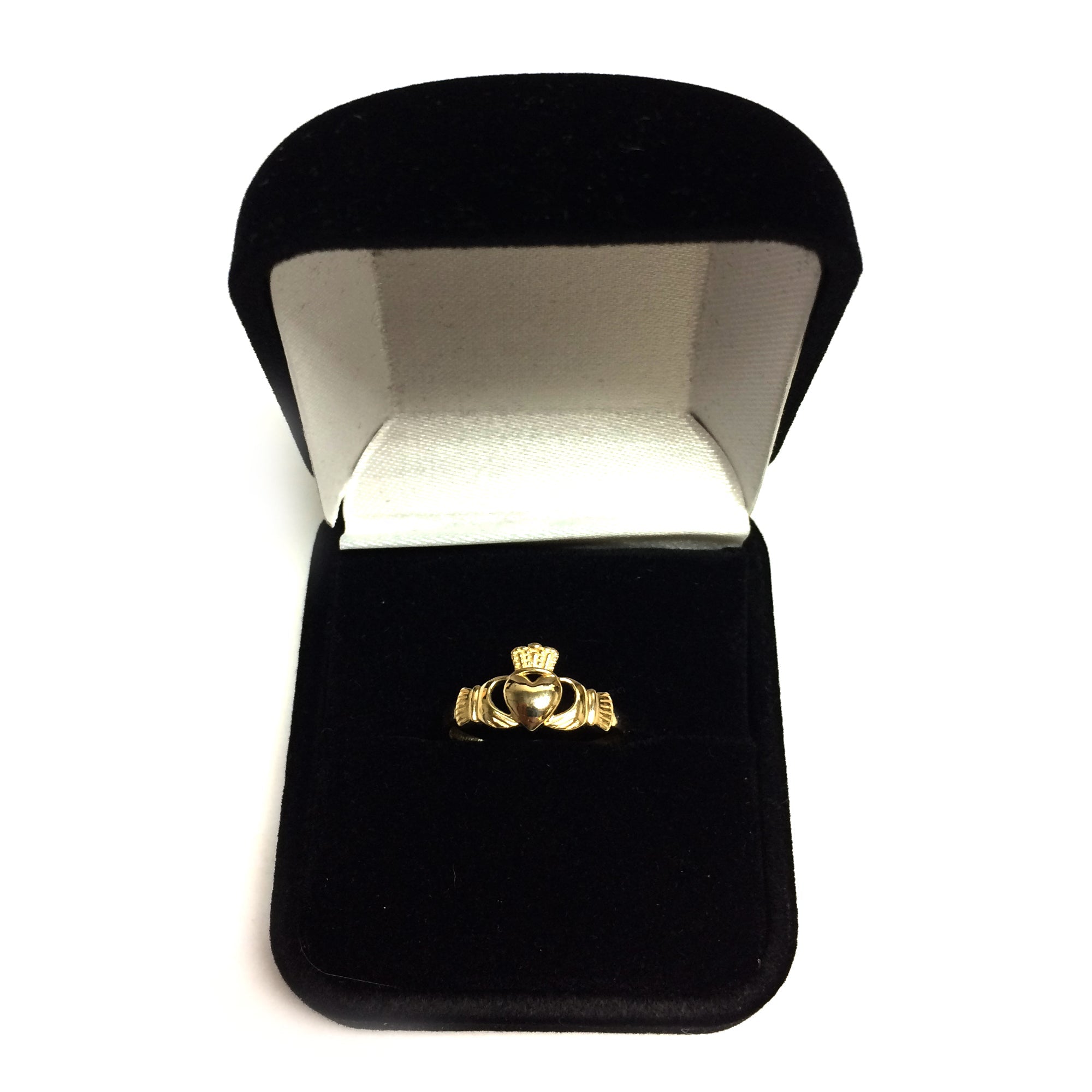 14k Yellow Gold Claddagh Ring - JewelryAffairs