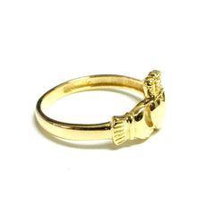 14k Yellow Gold Claddagh Ring - JewelryAffairs