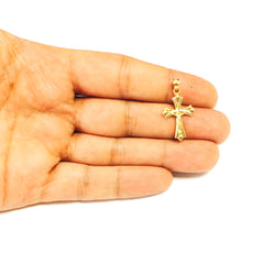 14k Yellow Gold Cross And Crucifix Pendant - JewelryAffairs