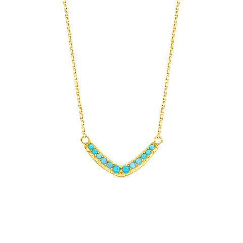 14K Yellow Gold Curved Pendant Necklace, 16" To 18" Adjustable