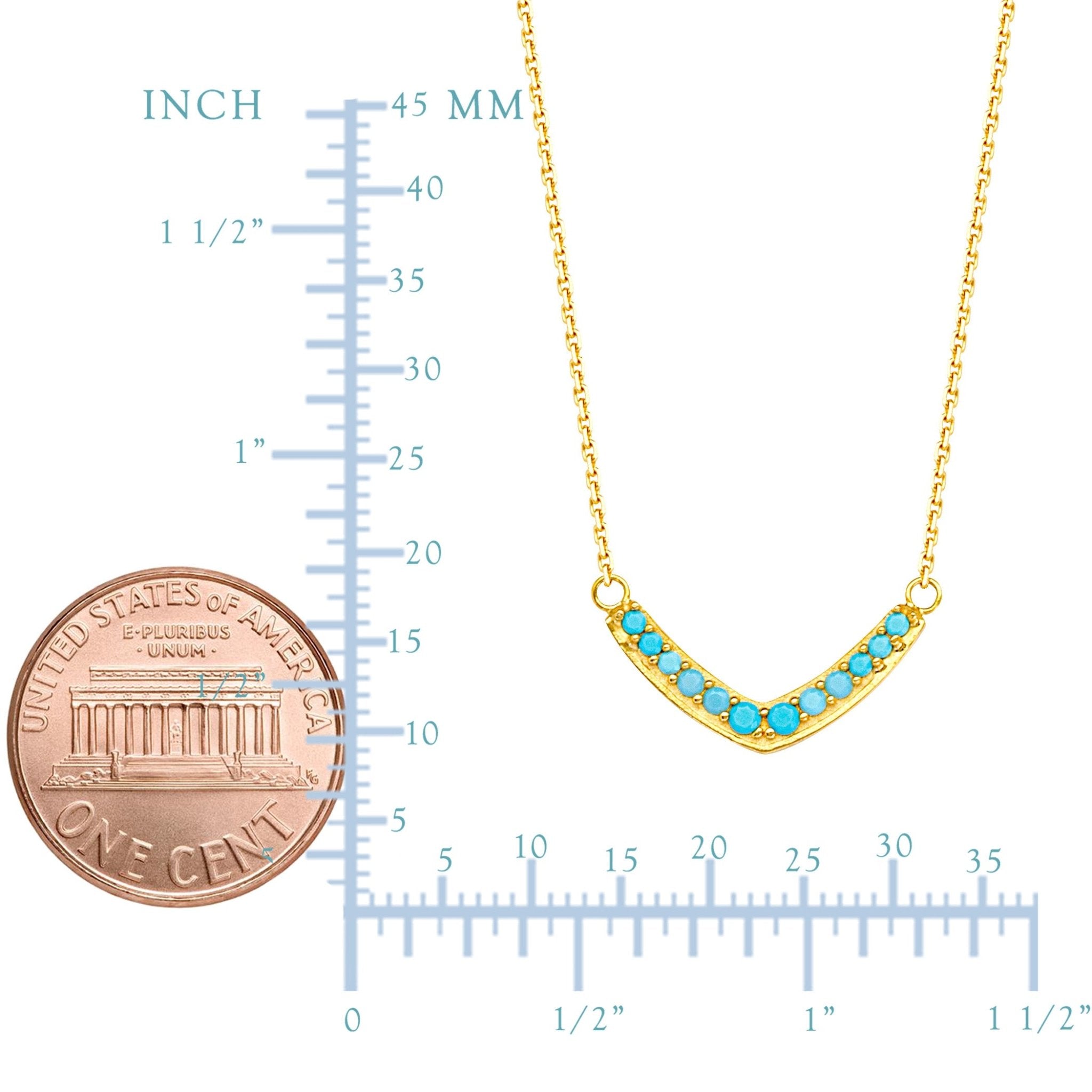 14K Yellow Gold Curved Pendant Necklace, 16" To 18" Adjustable