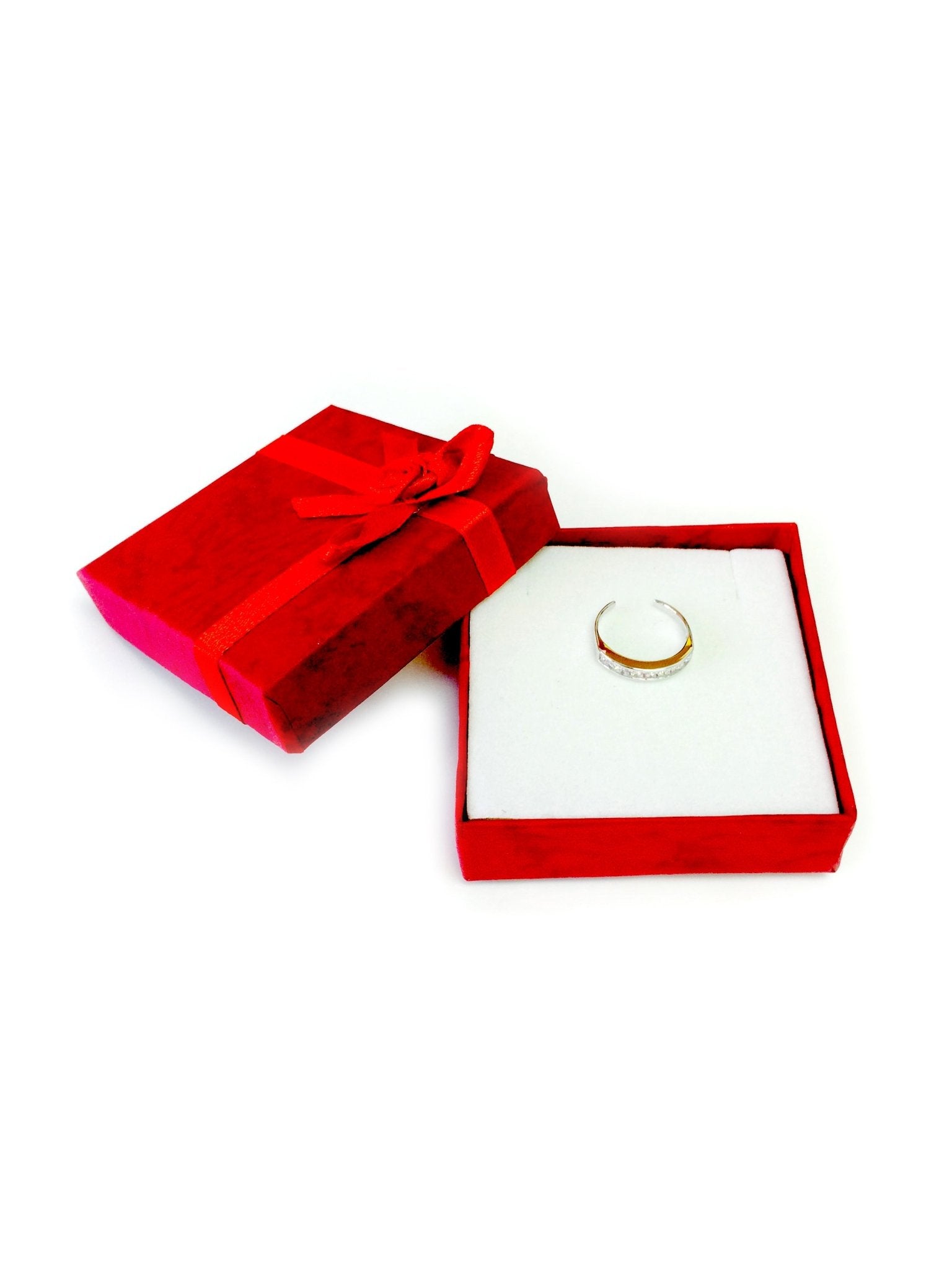 14K Yellow Gold CZ Stones Channel Set Cuff Style Adjustable Toe Ring 3mm - JewelryAffairs