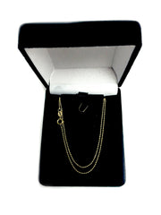 14k Yellow Gold Diamond Cut Bead Chain Necklace, 1.0mm - JewelryAffairs