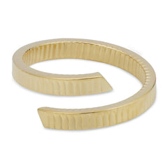 14k Yellow Gold Diamond Cut Bypass Ring - JewelryAffairs