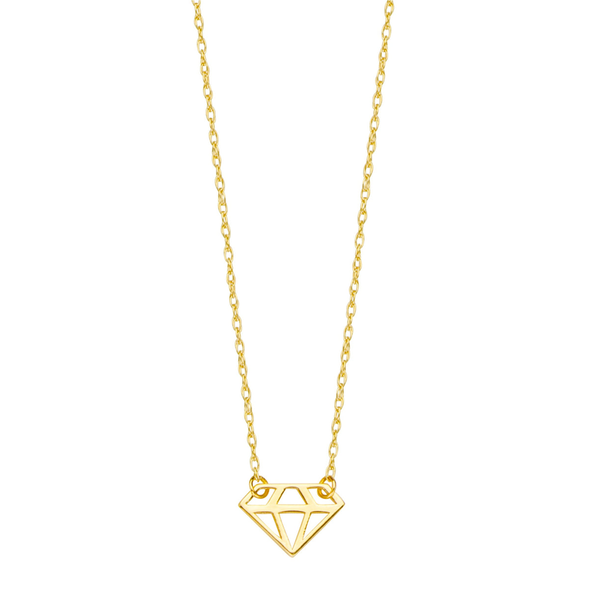 14K Yellow Gold Diamond Figure Pendant Necklace, 16" To 18" Adjustable