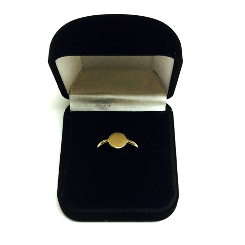 14k Yellow Gold Disc Personalized Ring