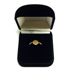 14k Yellow Gold Disc Personalized Ring - JewelryAffairs