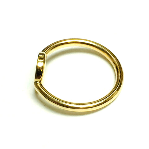 14k Yellow Gold Disc Personalized Ring