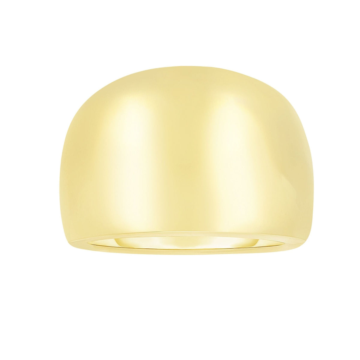 14k Yellow Gold Domed Womens Ring, 7 - JewelryAffairs