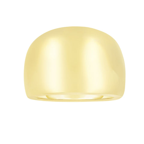 14k Yellow Gold Domed Womens Ring, 7