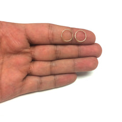 14K Yellow Gold Endless Round Hoop Earrings