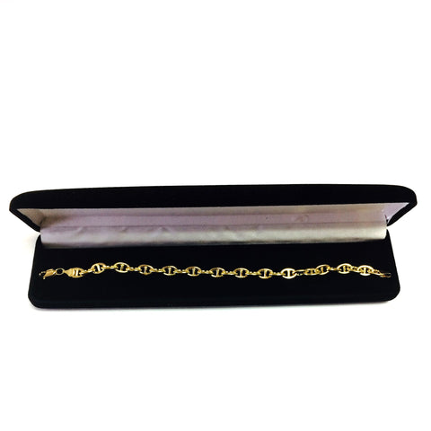 14K Yellow Gold Filled Mariner Chain Bracelet, 6.6mm, 8.5"