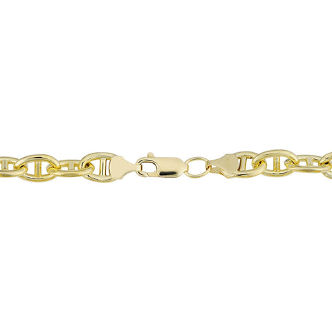 14K Yellow Gold Filled Mariner Chain Bracelet, 6.6mm, 8.5"