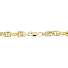 14K Yellow Gold Filled Mariner Chain Bracelet, 6.6mm, 8.5" - JewelryAffairs