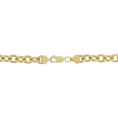 14K Yellow Gold Filled Rolo Chain Bracelet, 7.6mm, 8.5" - JewelryAffairs