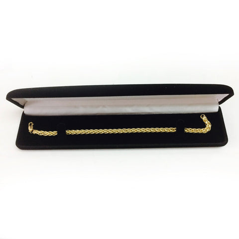 14K Yellow Gold Filled Round Franco Chain Bracelet, 6.0mm, 8.5"