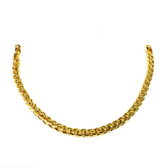 14K Yellow Gold Filled Round Franco Chain Bracelet, 6.0mm, 8.5" - JewelryAffairs
