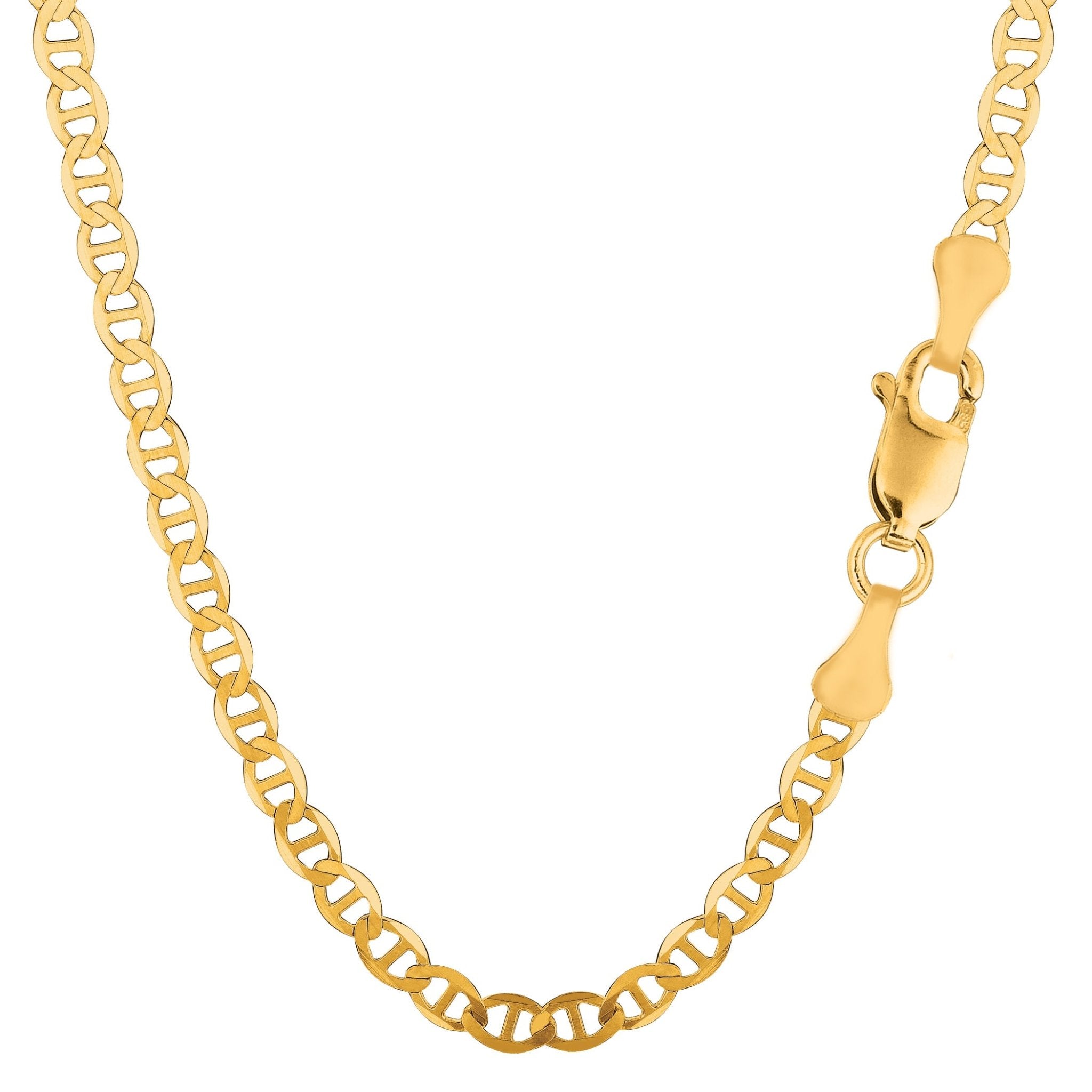 14K Yellow Gold Filled Solid Mariner Chain Bracelet, 4.5 mm, 8.5" - JewelryAffairs