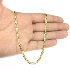 14K Yellow Gold Filled Solid Mariner Chain Necklace, 4.5 mm Wide - JewelryAffairs