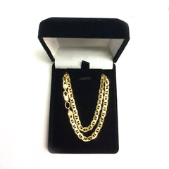 14K Yellow Gold Filled Solid Mariner Chain Necklace, 4.5 mm Wide - JewelryAffairs