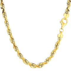 14K Yellow Gold Filled Solid Rope Chain Bracelet, 6.0mm, 8.5" - JewelryAffairs