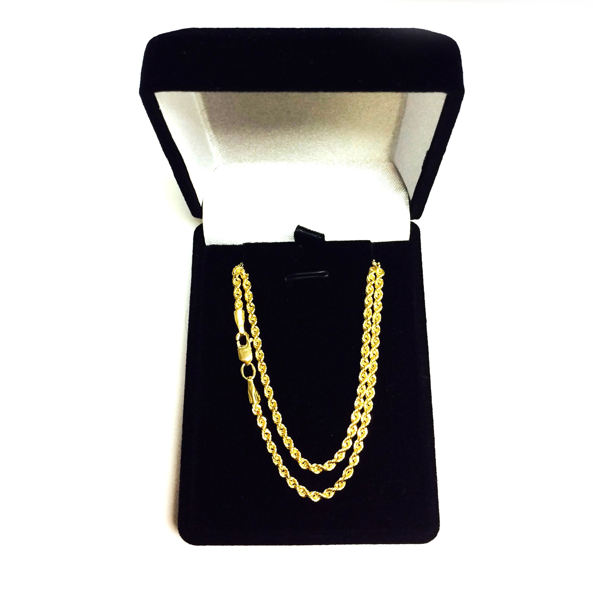 14K Yellow Gold Filled Solid Rope Chain Necklace, 2.1mm Wide - JewelryAffairs