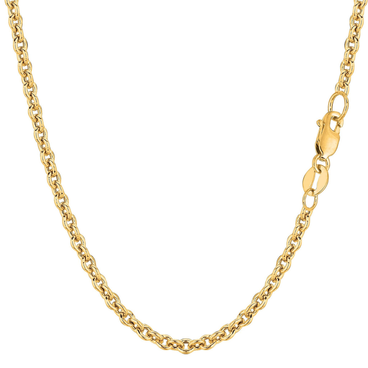 14k Yellow Gold Forsantina Chain Necklace, 3.1mm - JewelryAffairs