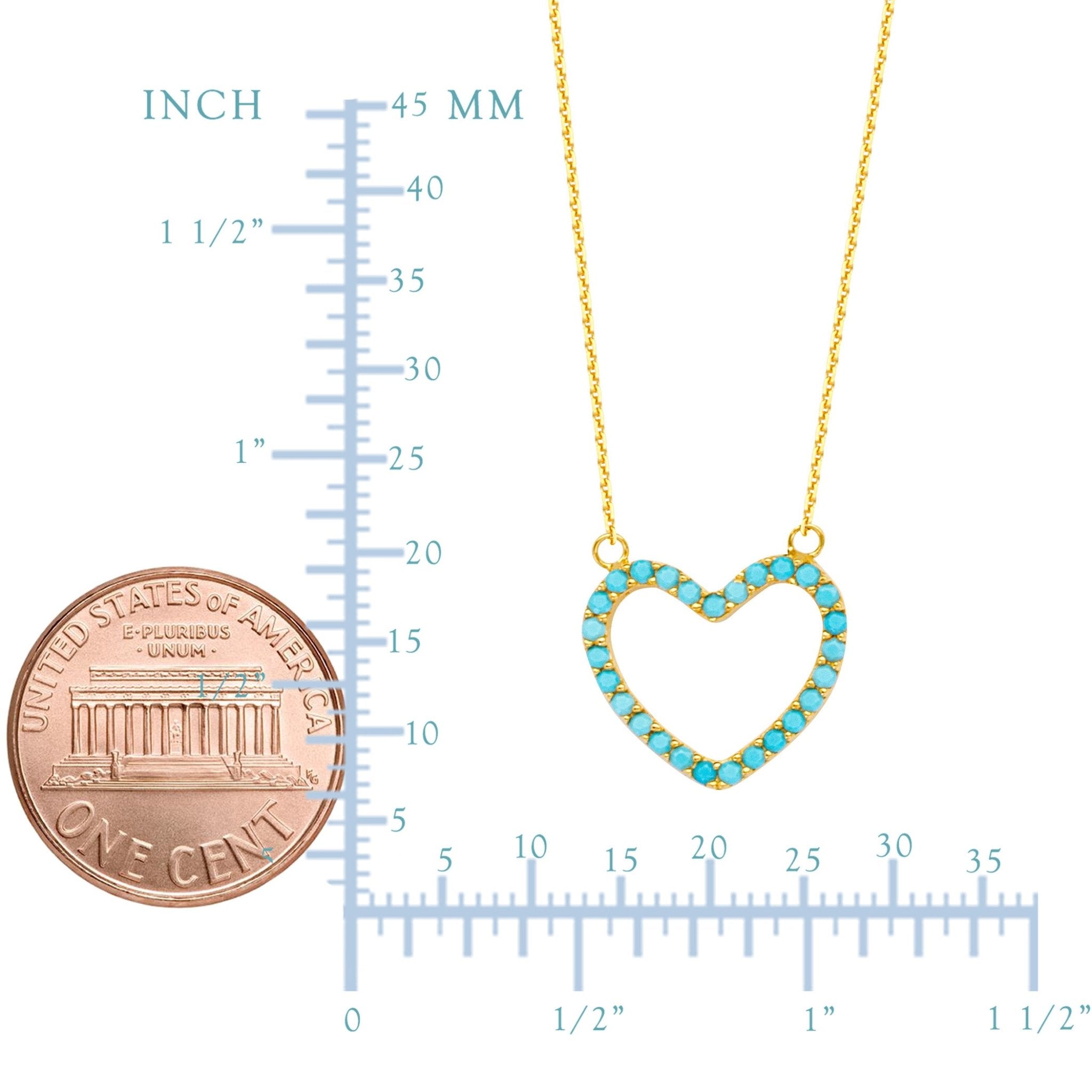 14K Yellow Gold Heart Pendant Necklace, 16" To 18" Adjustable