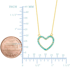 14K Yellow Gold Heart Pendant Necklace, 16" To 18" Adjustable