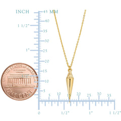 14K Yellow Gold Hypnosis Pendulum Pendant Necklace, 18"