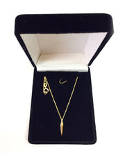 14K Yellow Gold Hypnosis Pendulum Pendant Necklace, 18"