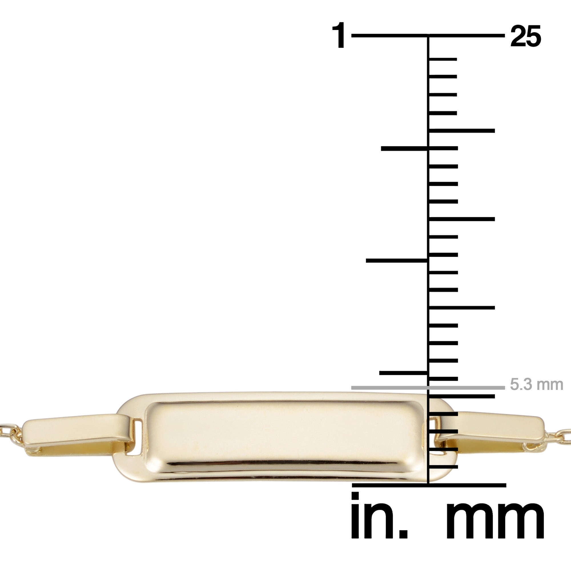 14k Yellow Gold ID Adjustable Baby Bracelet, 6.5" - JewelryAffairs