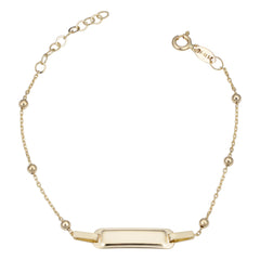 14k Yellow Gold ID Adjustable Baby Bracelet, 6.5" - JewelryAffairs