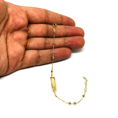 14k Yellow Gold ID Adjustable Baby Bracelet, 6.5" - JewelryAffairs