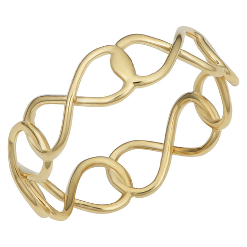 14k Yellow Gold Infinity Ring