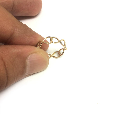 14k Yellow Gold Infinity Ring