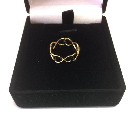 14k Yellow Gold Infinity Ring