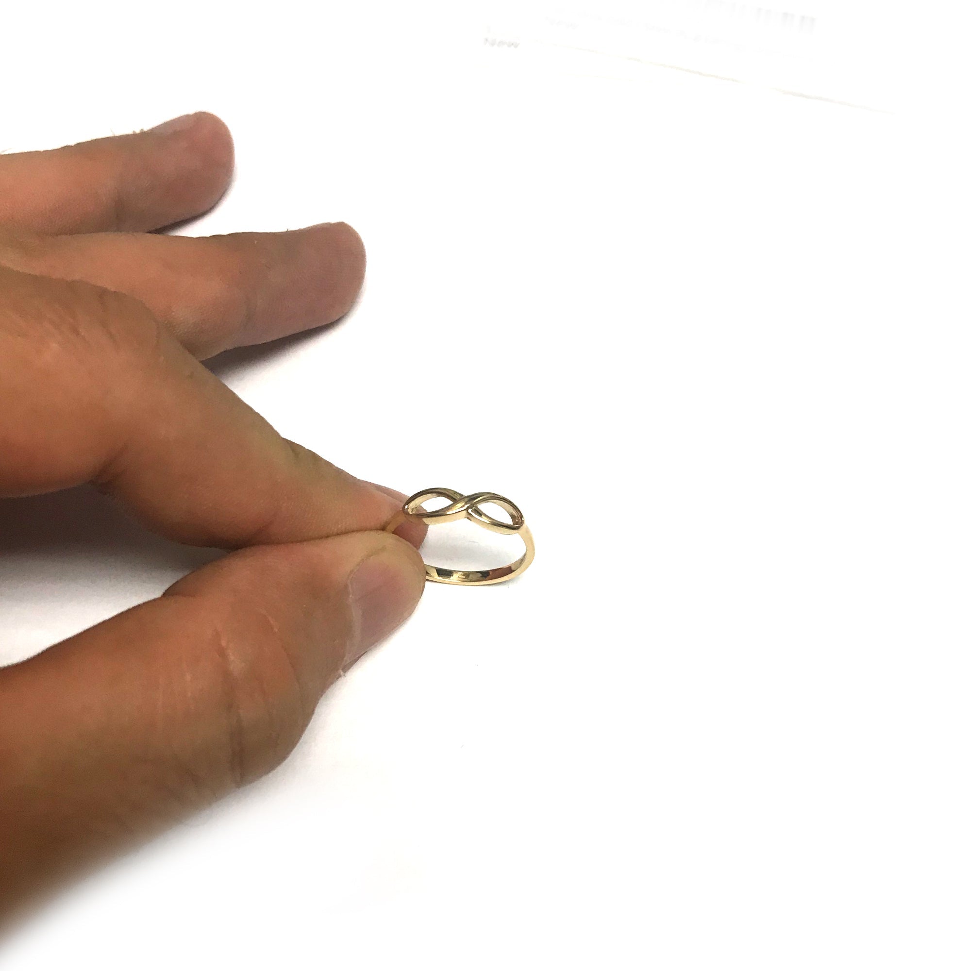 14K Yellow Gold Infinity Ring, Size 7 - JewelryAffairs