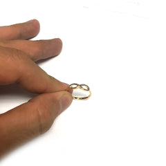 14K Yellow Gold Infinity Ring, Size 7 - JewelryAffairs